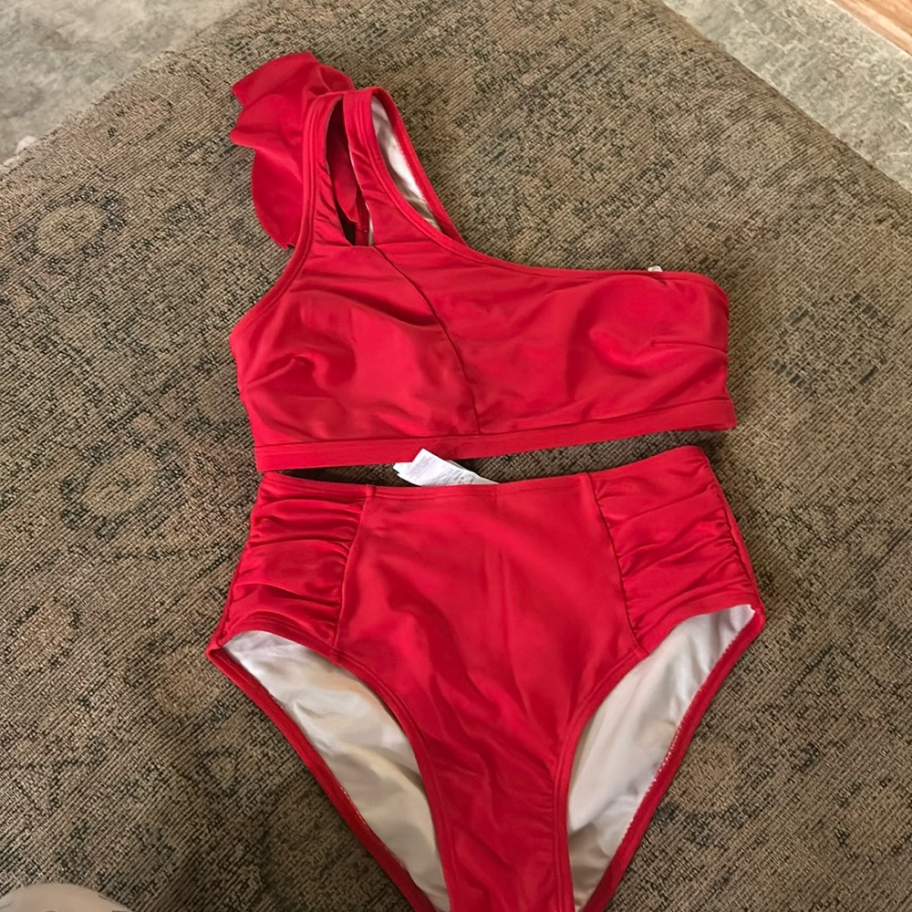 Cupshe red swim suit women’s size xs